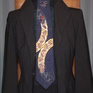 Frank Lloyd Wright Design "Butterfly Wreath" Print Silk TIE from The Boxelder Co